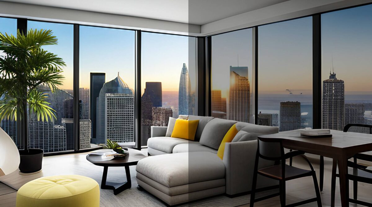 tinted window film image